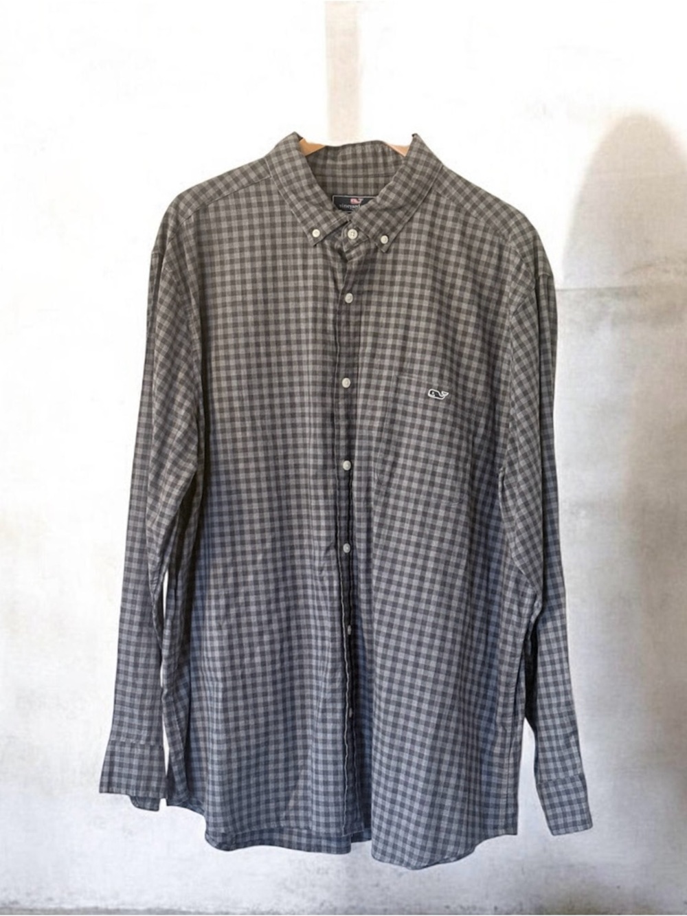 Vineyard Vines Gray Checked Classic Fit Tucker Shirt